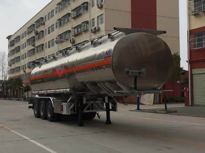 程力威牌CLW9402GYYLV型铝合金运油半挂车